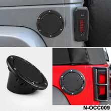 Metalen brandstofklep, tankdop, zwart voor Jeep Wrangler JK JKU 2007-2018