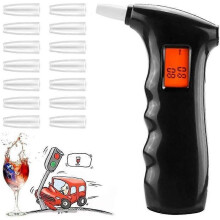 Högkvalitativ alkomätare Alkotestare Alkoholanalysator Digital LCD-skärm 3 enheter med + 5 tips