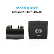 (B Negro 1PC) Interruptor de freno de estacionamiento electrónico Cubierta del interruptor del botón