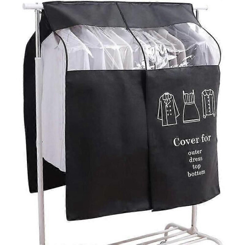 Funda protectora para ropa de 90 a 110 cm, color negro, universal, para perchero.
