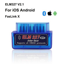 ELM327 V2.1 OBD2 Scanner Mini Bluetooth ELM 327 Bilskanner kodläsare Bildiagnosverktyg för IPhone