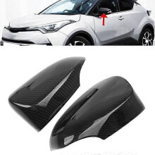 Bil, kolfiber, sidospegelskydd för Toyota C-HR CHR 2016 2017 2018
