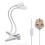 (white double UKplug)EU US Plug 360 Degrees Flexible Desk Lamp Holder E27 Base Light Socket Gooseneck 1