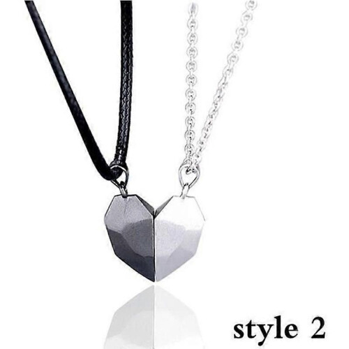Halskette – Mode – Magnetisches Herz – Metall – Valentinstag – Stil 2