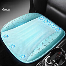 (8FAN Grön)Bil Sommar Cool Ice Silk Sittdyna Med USB Fläkt Blåser Cool Sommar Ventilation Kudde
