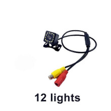 (12 lumières) Caméra de recul pour voiture 4 LED Vision nocturne Moniteur de stationnement automatique