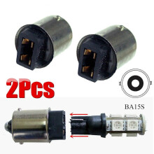 (T10 Ă 1156 BA15S) 2Pcs T10 W5W 168 194 Ă 1157 BAY15D Deux Contacts 1156 BA15S LED Ampoule Base