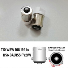 (T10 à 1156 BAU15S B) 2 pièces T10 W5W 168 194 à 1156 BA15S P21W 1156 BAU15S PY21W 1157 BAY15D P215W