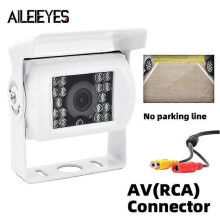(AV (sans ligne)) Caméra de recul pour véhicule de bus et camion 12-24 V, vision nocturne étanche, 4