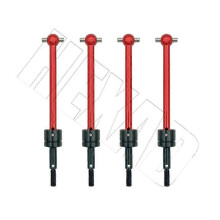 Arbre de transmission à cardan en métal CVD 64 mm (4 pièces rouges) pour Tamiya DT03 TT02B TT-02B 1/10