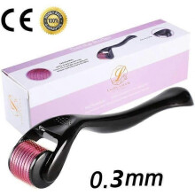 Breett Dermaroller 03mm 540 Titanium Micro Needle Roller för att stimulera hårväxt Skäggväxt minska