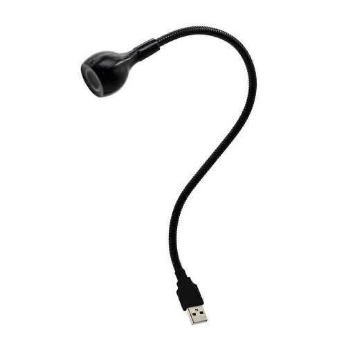Lampe de bureau LED flexible avec clip d'alimentation USB (type 2 blanc) 1 W