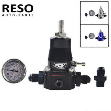 RESO Universele 30-70 PSI Auto Brandstofdrukregelaar Meter 3 AN6 Fitting 3 Ringen Kit