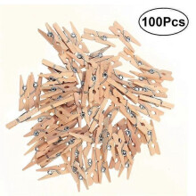 100 mollette per bucato in legno 25 cm