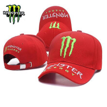 (rood)Monster Energy Baseball Cap Racing Dirt Bike Riding Parkour Sport Cap Geborduurde Duck Cap voor