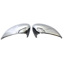 Lot de 2 coques de rétroviseur pour Ford Fiesta MK7 09-15, finition chromée, pour rétroviseur extérieur