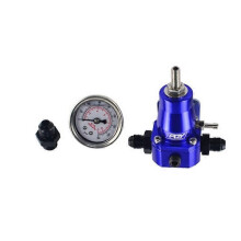 (Blauw) BAOLUN Universele aluminium 30-70 PSI autobrandstofdrukregelaar met 3 AN6-fittingen en 3 ringen
