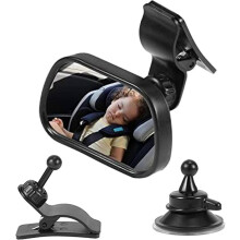 Rétroviseur de voiture pour bébé à ventouse, rétroviseur intérieur réglable pour bébé