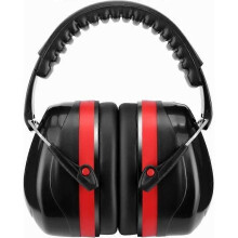 Orejeras plegables SNR 32dB Protección auditiva EM-5002B Protector auditivo Negro y Rojo