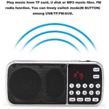 FM-radio Draagbare digitale muziekspeler LED-luidspreker Zaklamp Ondersteuning FM-radio TF-kaart USB