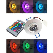 BLOOMWIN Lot de 5 spots LED encastrables RGB multicolores avec télécommande 220 V 16 couleurs pour plafond