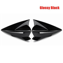 (Noir brillant) Pour Seat Leon MK3 MK3.5 5F 2 pièces brillant rétroviseur couvercles garniture coque