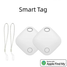 (itag03-vit 2st)GPS Smart Air Tag Mini Smart Tracker Bluetooth Smart Tag Child Finder Pet Bil Förlorad