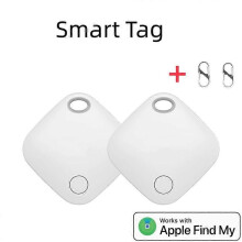 (itag03-vit 2st)GPS Smart Air Tag Mini Smart Tracker Bluetooth Smart Tag Child Finder Pet Bil Förlorad