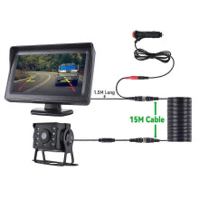 (430H-CL-MBUS-15M) MJDOUD Caméra de recul pour voiture avec moniteur pour stationnement de camion 4.3\