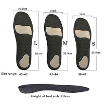 Unisex Orthopädische Schuhe Einlegesohlen Korrektur Fußgewölbestütze Einlegesohle Schwarz S