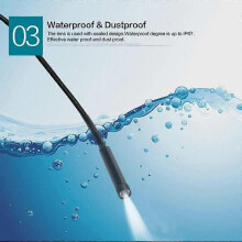 6 LED 7mm lens waterdichte camera focus endoscoop Android mini USB-kabel 15M