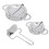 2st Dumpling Form Rostfritt stål Dumpling Maker Kinesisk Dumpling Cutter Paj Ravioli Empanadas Form 1
