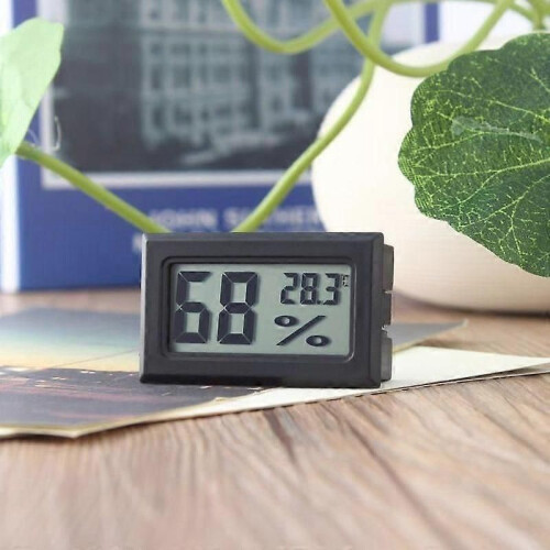 Digital LCD-termometer Hygrometer Luftfuktighet Temperaturmätare Sensor med batterier