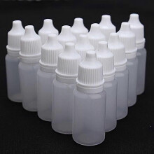 Lot de 50 flacons compte-gouttes vides en plastique de 10 ml pour liquide de sécurité