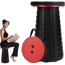 Tragbarer Teleskophocker, Klapphocker, tragbarer einziehbarer Hocker, einziehbarer Kunststoffhocker