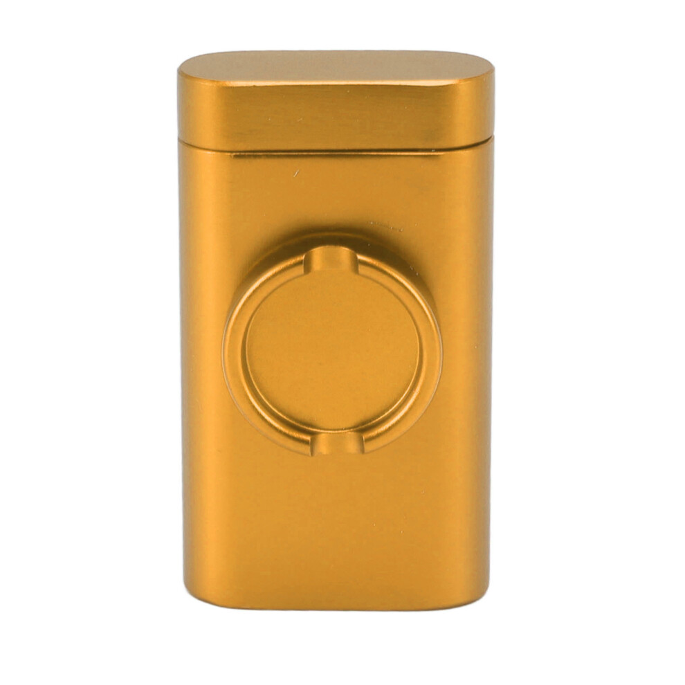 Golden Aluminum Alloy Mini Cigarette Crusher With Tobacco Tube, 143G