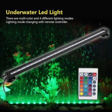 BORLAI Éclairage LED sous-marin à bulles pour aquarium avec télécommande, kit d'éclairage pour aquarium