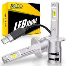 (H1) AILEO Lot de 2 ampoules LED Canbus H3 H1 Mini taille Design Turbo sans fil pour phares LED de voiture