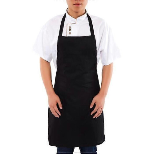 Klassiskt design Köksförkläde Chef Haklapp, Svart