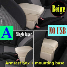 (A Beige No USB) Pour Chery Tiggo 2 3X Accoudoir Boîte Pour Chery Tiggo 3X voiture accoudoir boîte de
