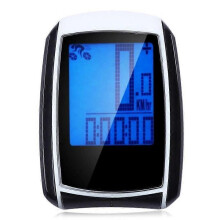 Ciclocomputador inalámbrico resistente al agua con retroiluminación LCD y velocímetro con activación