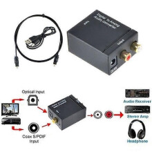 Digital till Analog Audio Converter - RCA L - R 3,5 mm Toslink Coaxial