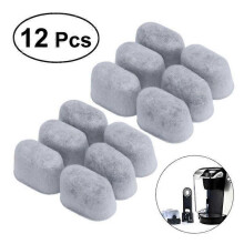 12 stuks houtskoolwaterfilters voor Cuisinart-koffiemachines - Wit - Waterfilters