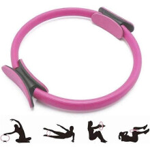 Yoga Circle Glasfiber Crescent Handle Ring Pilates Yoga Resistance Ring - Röd