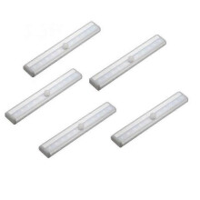 Lampe de chevet MCTECH 5 pièces, éclairage d'armoire LED sans fil avec détecteur de mouvement - Blanc