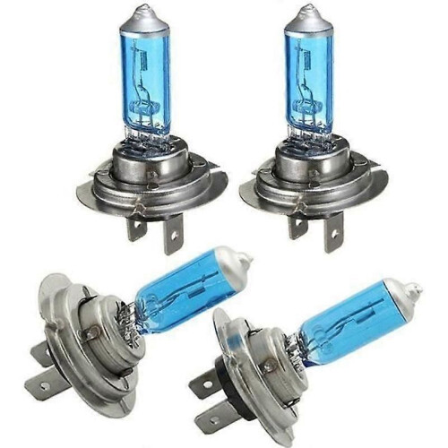Lot de 4 ampoules halogènes H7 100 W lumière blanche