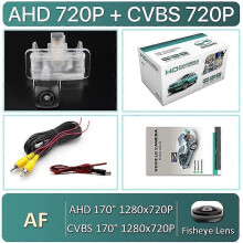 (CVBS720P-AHD720P) Caméra de recul GreenYi HD AHD 1080P 170 degrés avec objectif fisheye pour Toyota