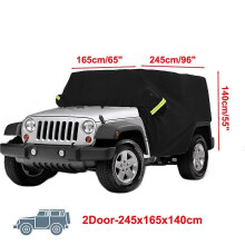 (2Dörrar-245x165x140cm)Bilhyttskydd för Jeep Wrangler JK JL Hardtop 2/4-dörrar 2007-2021 Vattentät utomhus