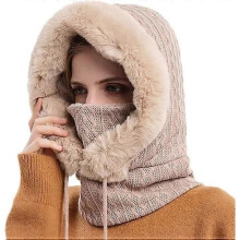 Muts en nekwarmer - Dames - Winter - Fleece gevoerd - Imitatiebont - Rekbaar