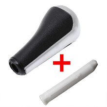 (Krom och adapter) Växelspaksknopp Växlingspak Penna Automatisk För Peugeot 206 207 208 301 307